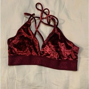 NWOT Victoria Secret PINK Velvet Bralette